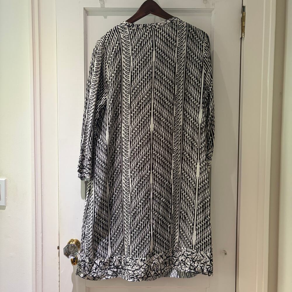 Soft Surroundings Raven Shift Dress Size Medium NWT Ecru and Black - Picture 6 of 9